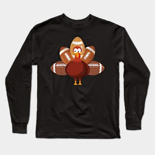 Funny turkey football for thanksgiving holiday season Long Sleeve T-Shirt
